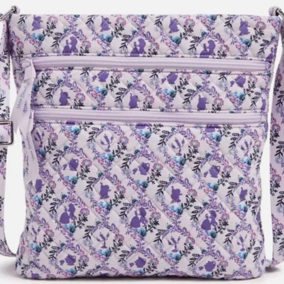 Vera Bradley Handbags - Vera Bradley Beauty & the Beast Purple Quilted Crossbody Bag NWT